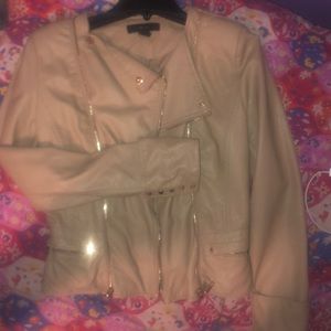 Tan leather jacket